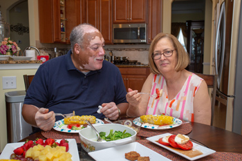 Milton and Deb Brown enjoy cooking healthy meals at their home in Heritage Shores in Bridgeville. Photos by Carolyn Watson Photography.